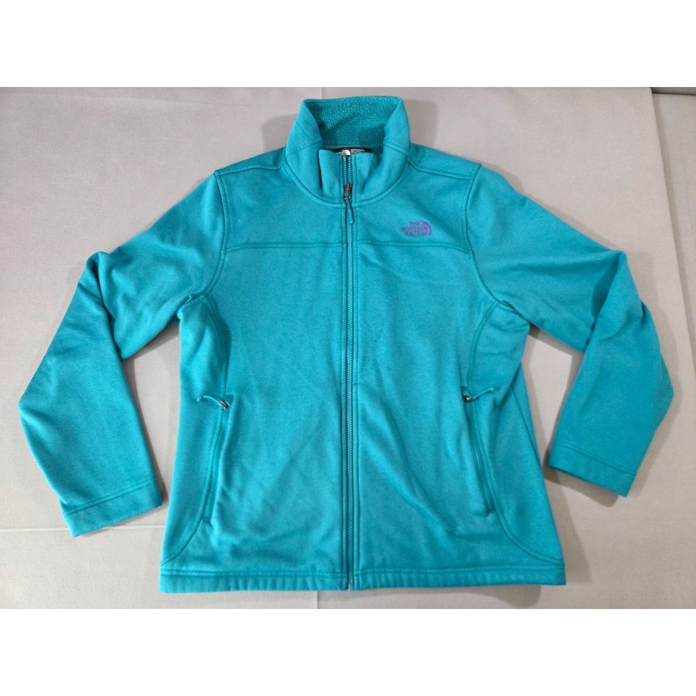 The North Face Jacket Womens Extra Large Turquoise Fleece Outdoor Hiking Active